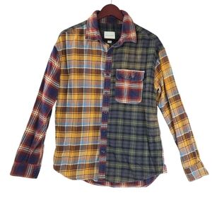 American Eagle Outfitters Men's Super Soft Flannel Plaid Shirt Long Sleeve Med